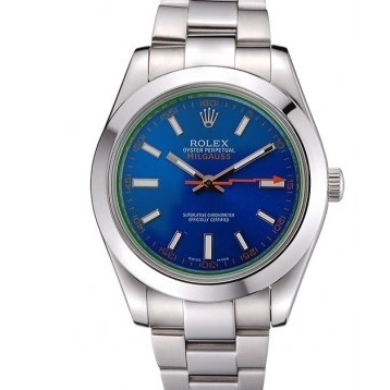 Aaa replica Blue And Bezel Stainless Rolex Steel Case 622838 Dial Milgauss 0801